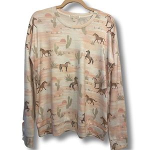 P.J. Salvage Sunset Rider L/S Top in Oatmeal